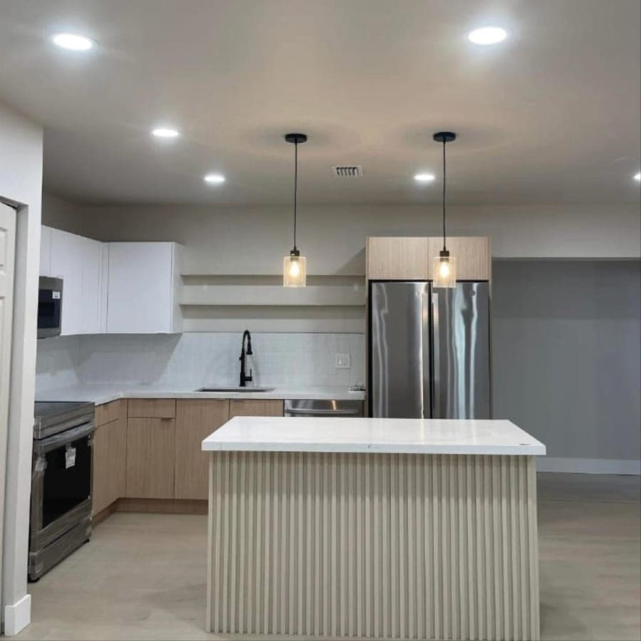 A spotless modern kitchen cleaned by the Top Cleaning team